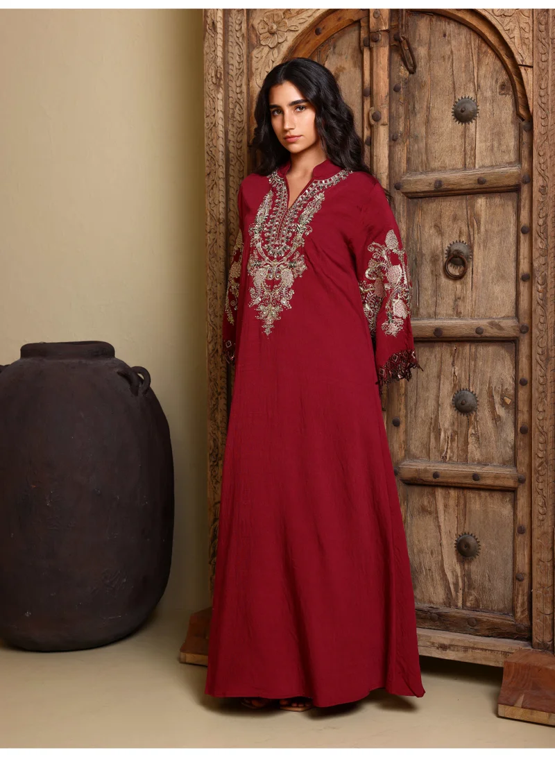 اكسا جلابية أميرة إيكس إكس آي كيه ٤٠٣١ مارون